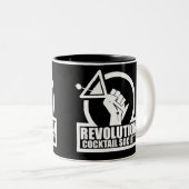 RevCSLogo – 白の2トーンコーヒーマグ ツートーンマグカップ (正面右)