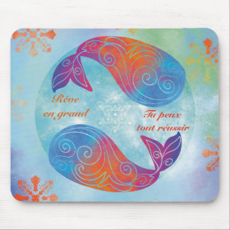 Rêve en grand baleine マウスパッド