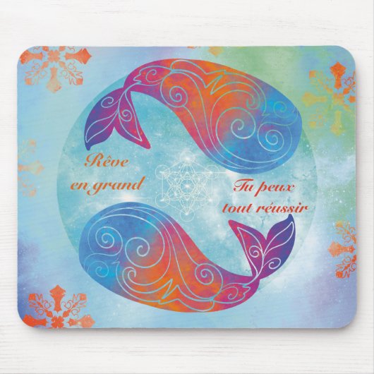 Rêve en grand baleine マウスパッド (正面)