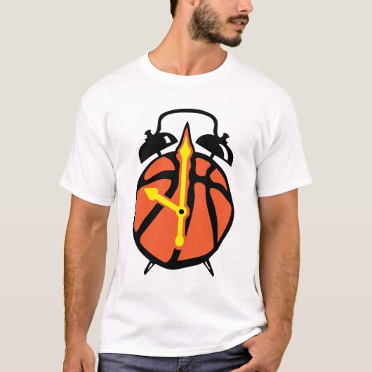 reveil basketball ballon Clock Uhr orologio Tシャツ (正面)