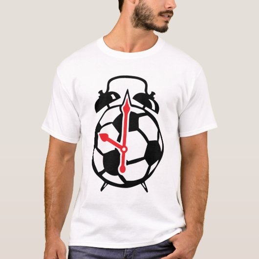 reveil foot soccer ballon Clock Uhr orologio Tシャツ (正面)
