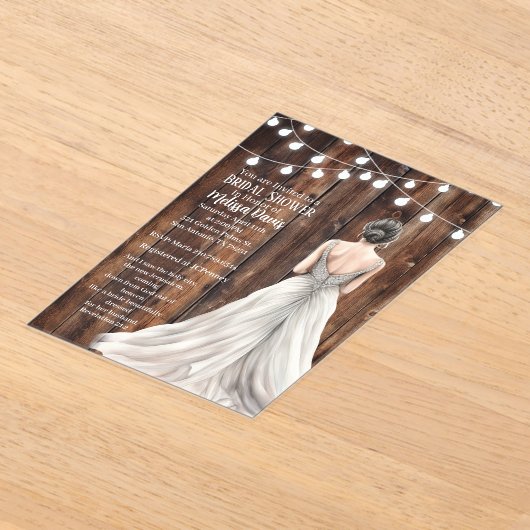 Revelation 21:2 Bridal Shower Invitation アクリル招待状 (レイダウン)