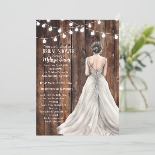 Revelation 21:2 Bridal Shower Invitation 招待状 (スタンド正面)