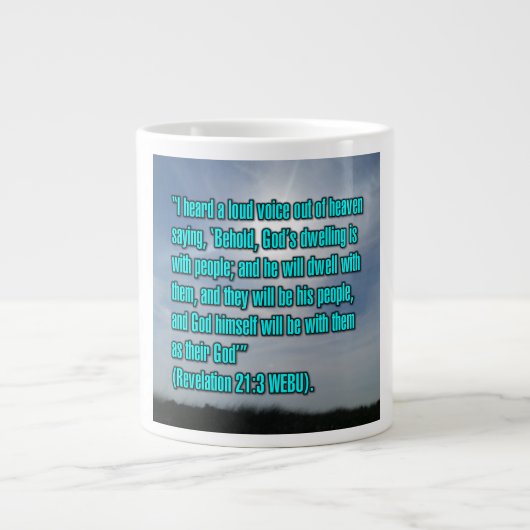 Revelation 21:3 WEBU Mug ジャンボコーヒーマグカップ (正面)