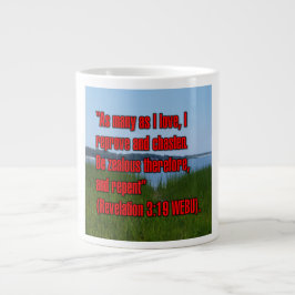 Revelation 3:19 WEBU Mug ジャンボコーヒーマグカップ