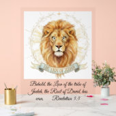 Revelation 5:5 Lion of Judah Biblical Watercolor  アクリルサイン (ウェディング)