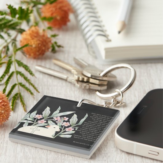 Revelation 5 Redeemed Black Square Keychain キーホルダー (正面右)