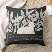 Revelation 5 Redeemed Black Square Throw Pillow クッション (ブランケット)