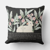 Revelation 5 Redeemed Black Square Throw Pillow クッション (正面)