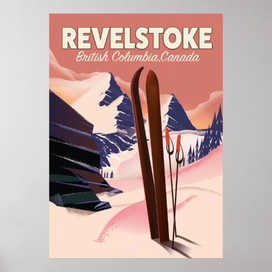 Revelstoke British Columbia, Canada Skiポスター ポスター (正面)
