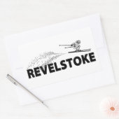 Revelstoke British Columbia Ski Jumper 長方形シール (封筒)