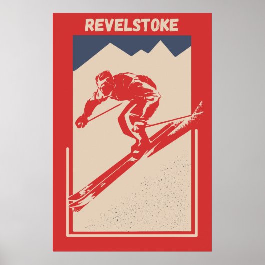 Revelstoke Sun Peaks British Columbia Canada Ski ポスター (正面)