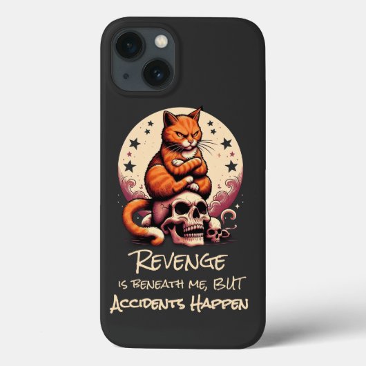Revenge is Beneath Me, Accidents Happen, Cat Quote Case-Mate iPhoneケース (裏面)