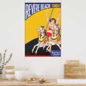 Revereビーチヴィンテージ旅行ポスターアートワーク ポスター (キッチン)