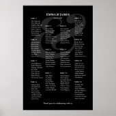 REVERSE Black Ampersand Wedding | 14 座席表 ポスター (正面)