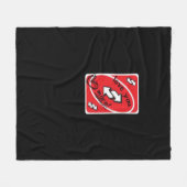 Reverse Card Love You More Funny Playful Style  フリースブランケット (正面(横))