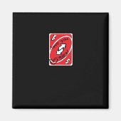 Reverse Card Love You More Funny Playful Style  マグネット (正面)