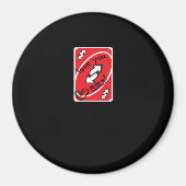 Reverse Card Love You More Funny Playful Style マグネット (正面)