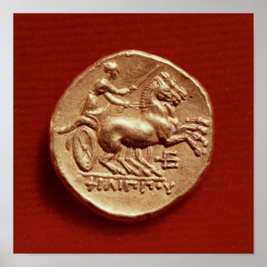 Reverse of a stater of Philip II of Macedonia ポスター (正面)