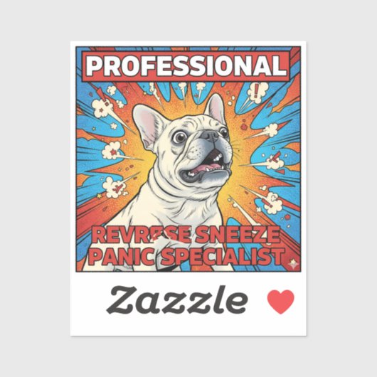 Reverse Sneeze Panic Frenchie Funny Dog Mom Gift シール (シート)