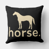 Reversible Black Horse Equestrian クッション (裏面)