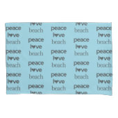 Reversible Blue Peace Love Beach | Coastal Decor 枕カバー (正面)