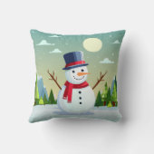Reversible Christmas Angel & Snow Man Pillow  クッション (裏面)