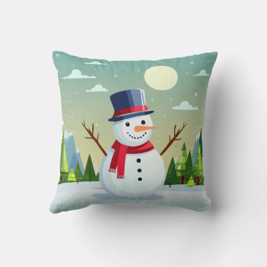 Reversible Christmas Angel & Snow Man Pillow  クッション (裏面)