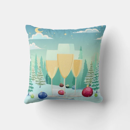 Reversible Christmas Cheers Pillow   クッション (裏面)