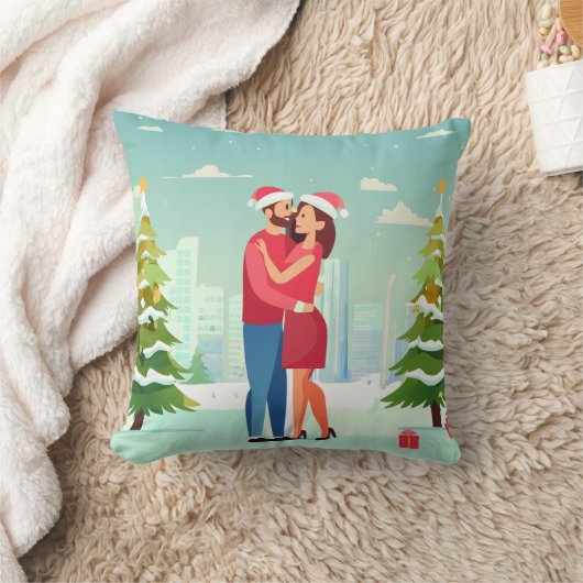 Reversible Christmas Love Pillow  クッション (ブランケット)