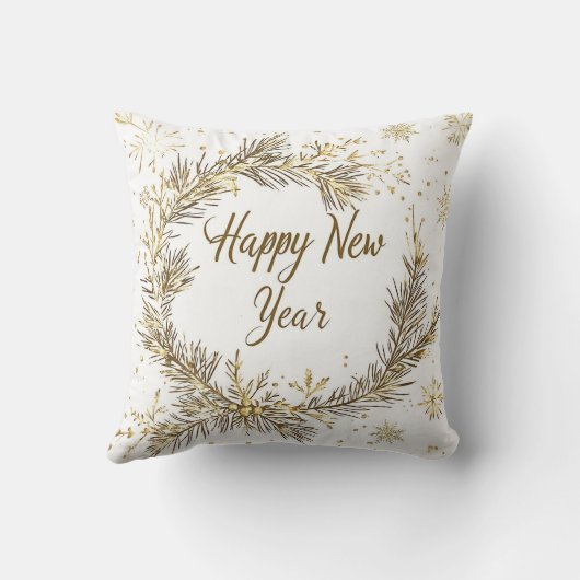 Reversible Christmas & New Year Pillow クッション (裏面)