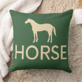 Reversible Dark Green & Cream Horse Equestrian クッション (ブランケット)