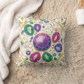 Reversible Gem Boho Pillow  クッション (ブランケット)