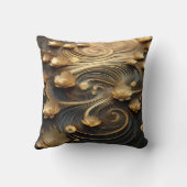 Reversible Gold Lotus Flower Pillow  クッション (裏面)