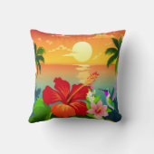 Reversible Life is a Beach Pillow クッション (裏面)