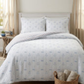 Reversible Nautical Sailboat Striped Pillowcases 枕カバー