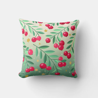 Reversible Seasonal Cherry Tree & Cardinal Pillow  クッション