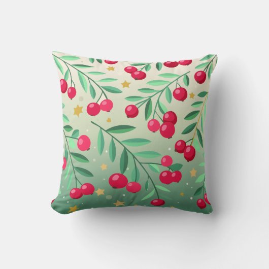 Reversible Seasonal Cherry Tree & Cardinal Pillow クッション (正面)