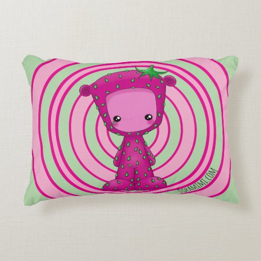 Reversible StrawberriMimi/AppleMimi アクセントクッション (正面)