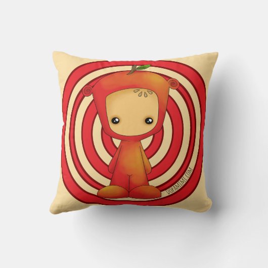 Reversible StrawberriMimi/AppleMimi クッション (裏面)