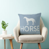 Reversible Washed Denim Horse Equestrian クッション (椅子)