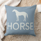 Reversible Washed Denim Horse Equestrian クッション (ブランケット)