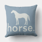 Reversible Washed Denim Horse Equestrian クッション (裏面)