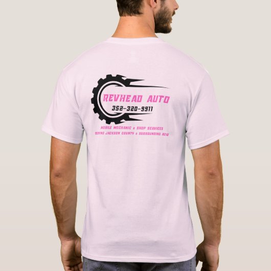 RevHead自動シャツ Tシャツ (裏面)