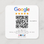 Review Google Review QR Code Google Ratings スクエア名刺 (裏面)