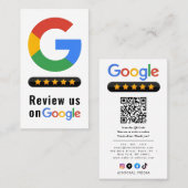 Review Google Review QR Code Google Ratings 名刺 (正面/裏面)