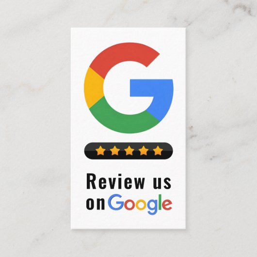Review Google Review QR Code Google Ratings 名刺 (正面)