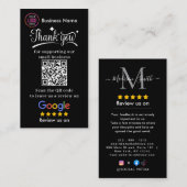Review Google Review QR Code Google Ratings 名刺 (正面/裏面)