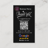 Review Google Review QR Code Google Ratings 名刺 (正面)