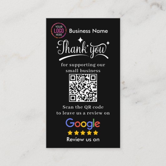 Review Google Review QR Code Google Ratings 名刺 (正面)